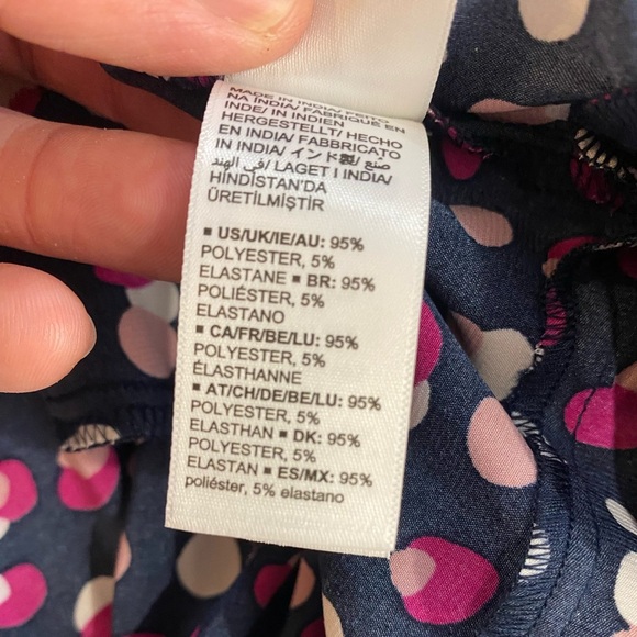 The Drop Pink Polka Dot Abstract Print Faux Wrap Long Sleeved Dress Size XL NWT - Picture 13 of 13